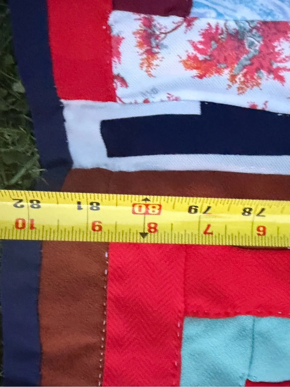 Vintage Handmade Log Cabin Quilt Colorful! Great Condition! 82